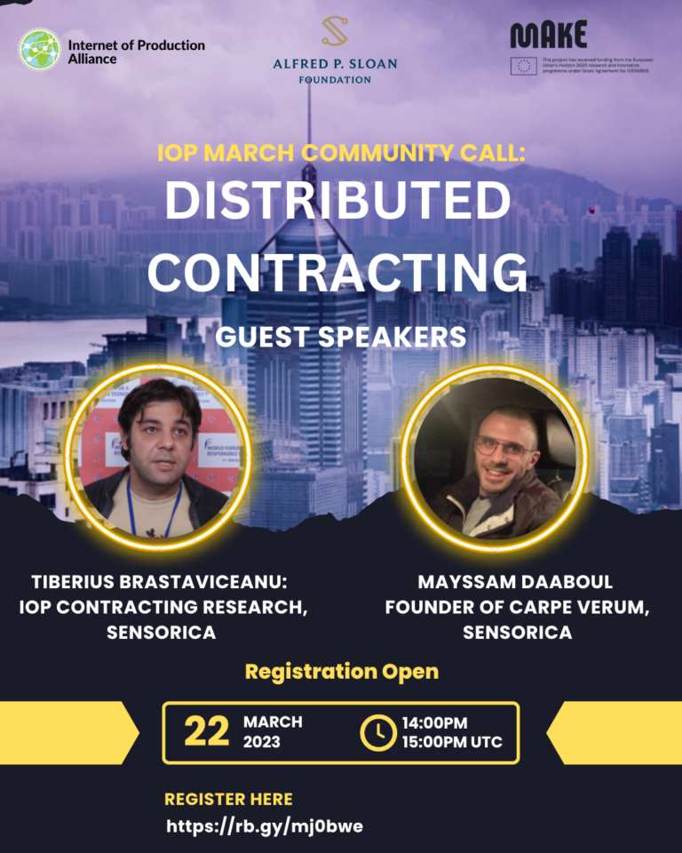 IOP March Community Call: Distributed Contracting